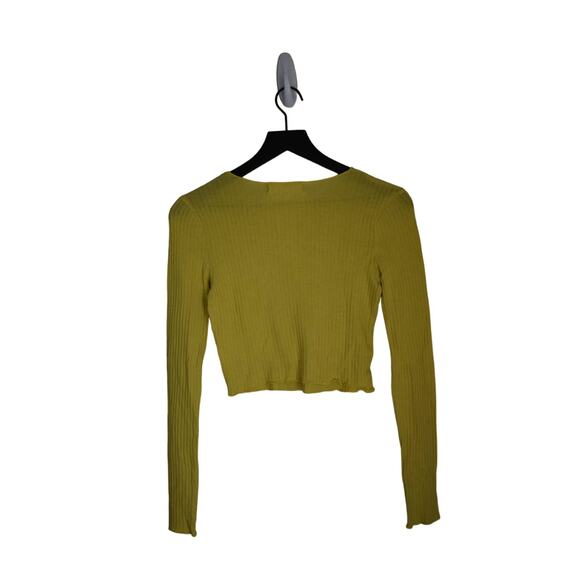Project Social T x Urban Outfitters Yellow Ribbed Crop LS - Picture 3 of 6